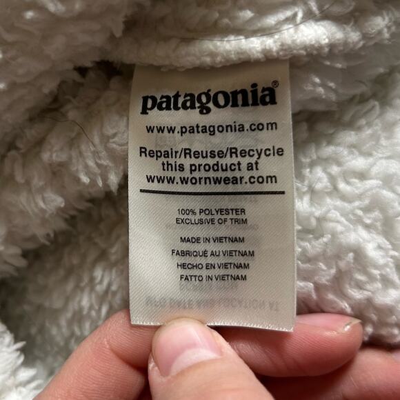 Patagonia White Los Gatos 1/4 Zip Long Sleeve Sweater Shirt Size XS - Picture 5 of 5